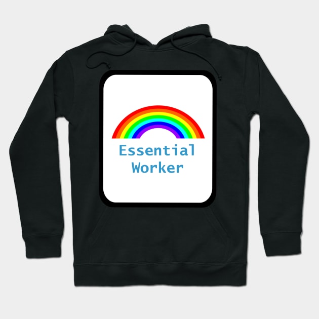 Framed Rainbow Essential Worker Hoodie by ellenhenryart